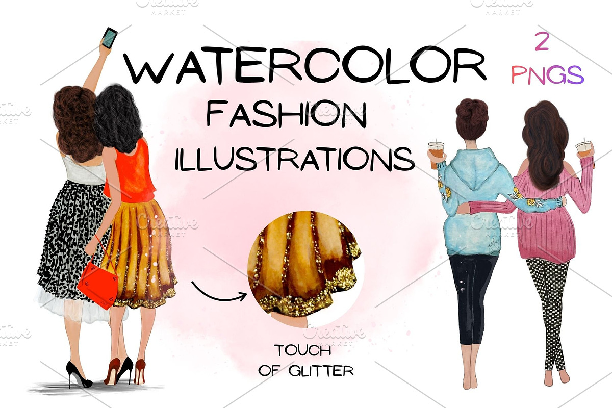 Watercolor People Illustrations, a Person Illustration by faeDesign (Photo 1 of 5)