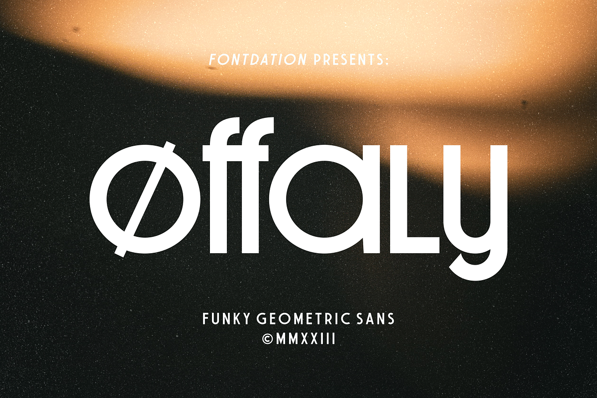 Offaly | Geometric Sans, a Sans Serif Font by Twicolabs Fontdation (Photo 1 of 9)