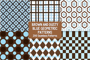 Dusty Blue and Brown Patterns