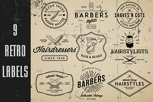 Retro Labels Set 1