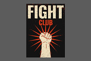 Fight Club grunge vector poster set., a Sport Illustration by PoPaShop (Thumbnail 6 of 8)