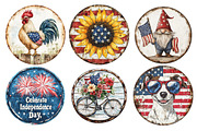 American Rustic Round Metal Sign PNG, an Illustration by SinaCreation (Thumbnail 3 of 5)