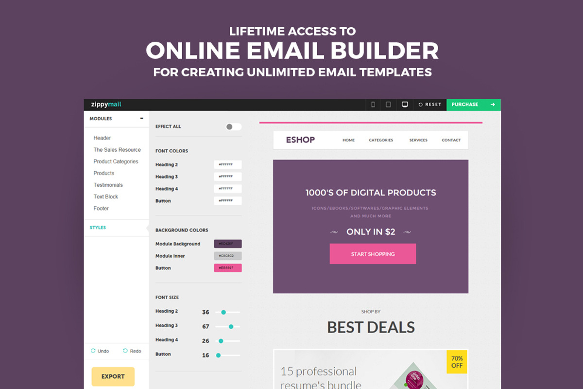 Eshop – Email Marketing Template, an Email Template by ZippyPixels