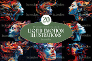20 Liquid Emotion Illustrations, a Person Illustration by Incomelion (Thumbnail 1 of 6)