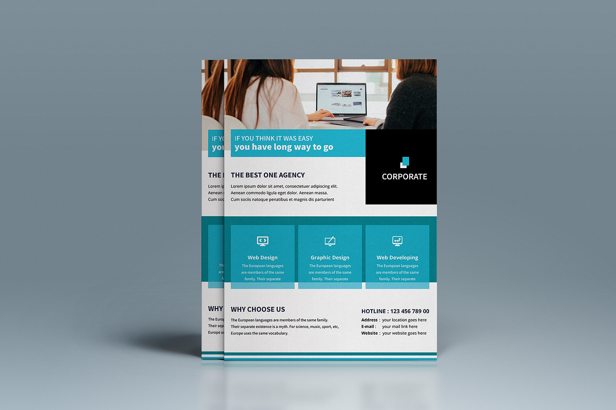 Corporate Agency Flyer Template, a Flyer Template by UI_Expert (Photo 3 of 3)
