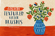 Gouache Textured Vector Brushes, a Brush Add-On by Anna Ivanir (Thumbnail 1 of 6)