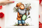 Whimsical Spring Elderly Man Clipart, an Illustration by designcity5 (Thumbnail 5 of 5)