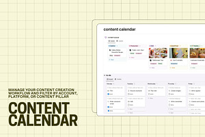 Perfect Content Calendar Template