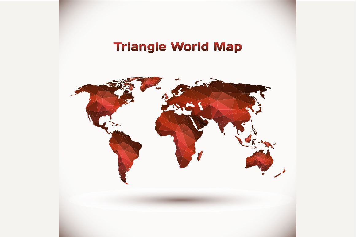 Triangle World Map Illustration, a Graphic by Shanvood art