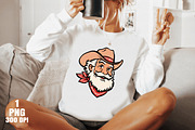 Christmas Western Cowboy Santa Face, an Illustration by Daily.Designs (Thumbnail 4 of 5)