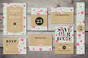 Vintage Wedding Invitation Suite, an Invitation Template by wulano (Thumbnail 1 of 5)