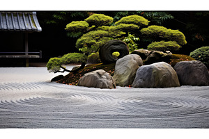 meditation japan zen background ai, a Background Photo by pikepicture