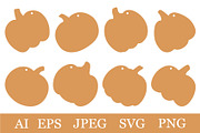 Pumpkin silhouette Gift Tag template, an Illustration by IrinaShishkova (Thumbnail 1 of 2)