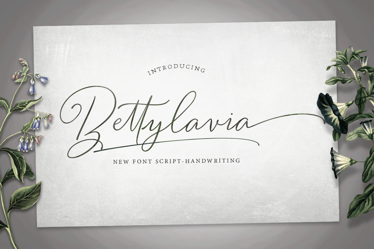 Bettylavia//Wedding Font