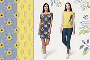 Watercolor set of yellow and indigo, an Illustration by BrushArtDesigns (Thumbnail 6 of 6)