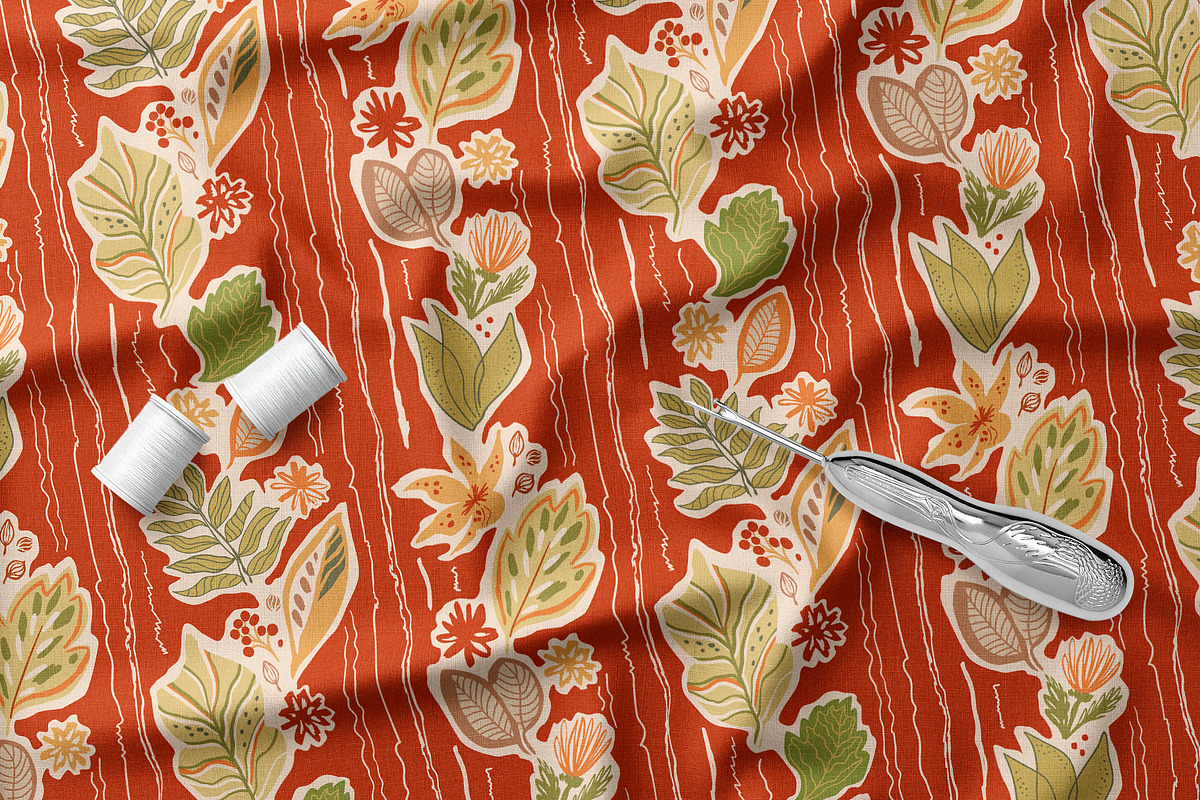 Hand drawn Autumn floral patterns, a Pattern Graphic by Tani Kuzminka (Photo 17 of 27)