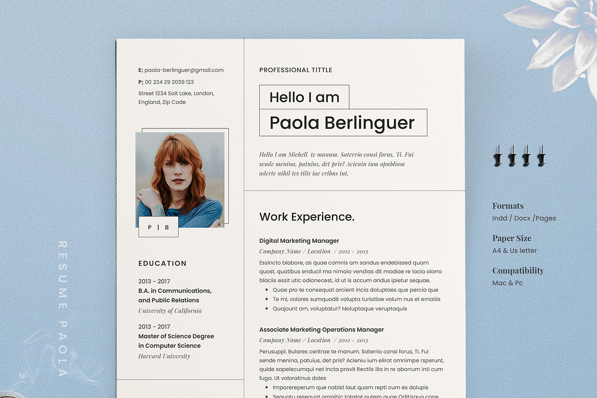 Resume Cv Template, a Resume Template by Estartshop (Photo 2 of 5)