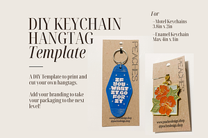 Keychain Hangtag Canva Template