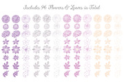 Lavender Dahlia Flowers Clipart, an Illustration by Amanda Ilkov (Thumbnail 4 of 4)