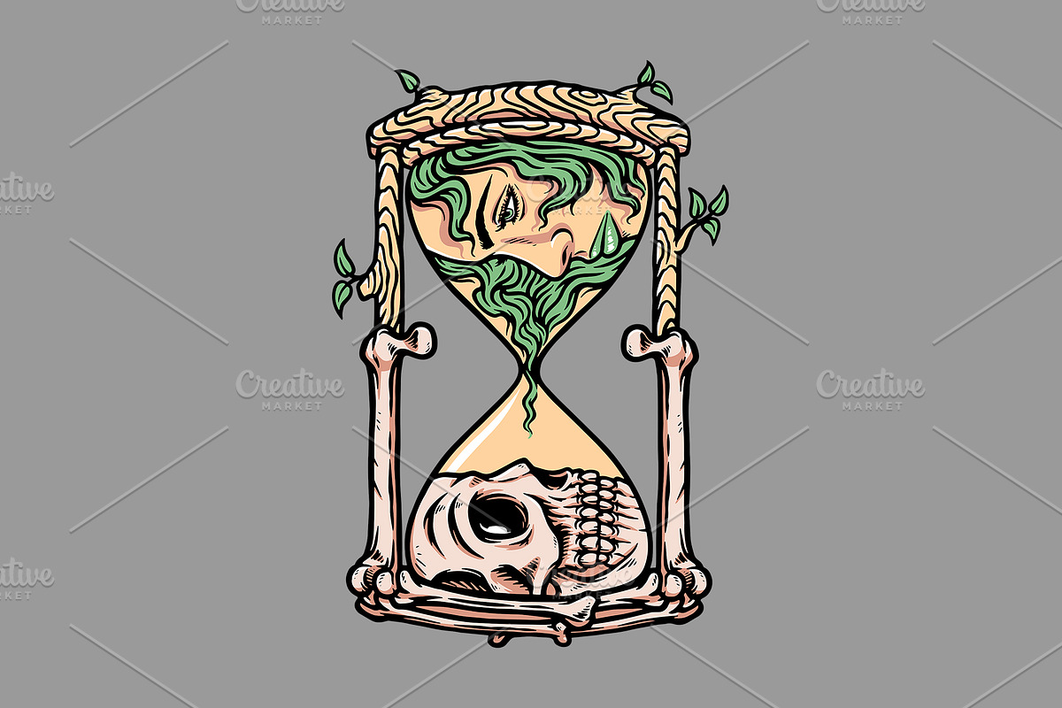 live and die inside the hourglass, a Person Illustration by gunaonedesign (Photo 1 of 4)