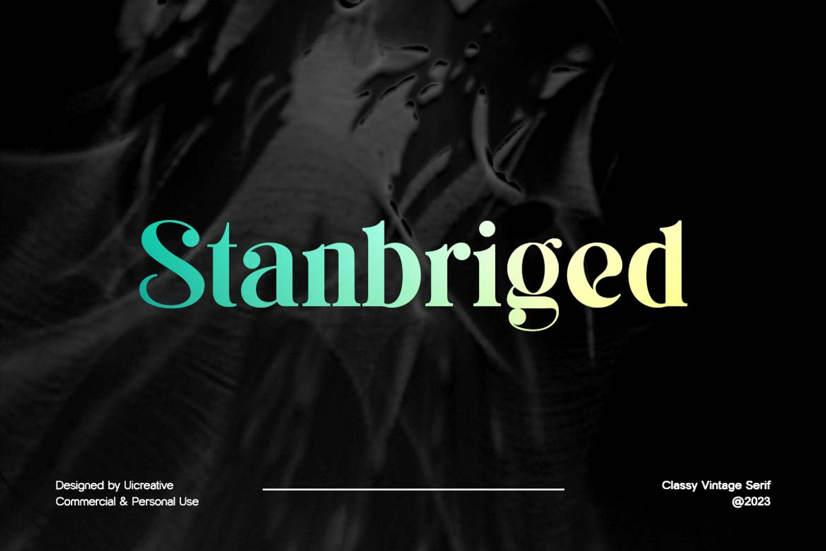 Stanbriged Classy Vintage Serif Font, a Serif Font by UICreative (Photo 1 of 13)