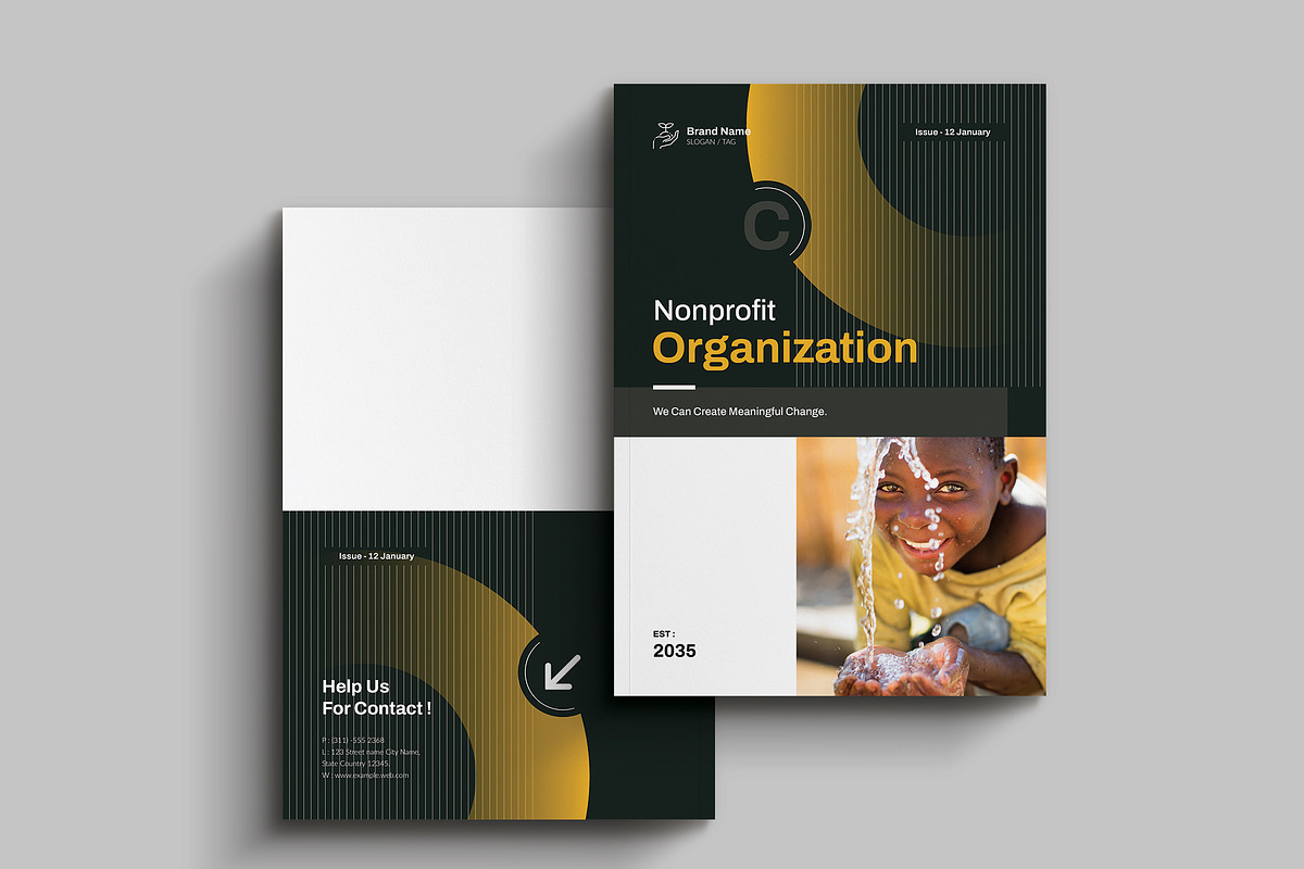 Nonprofit Org. Brochure Template, a Brochure Template by NorthPeak (Photo 8 of 9)