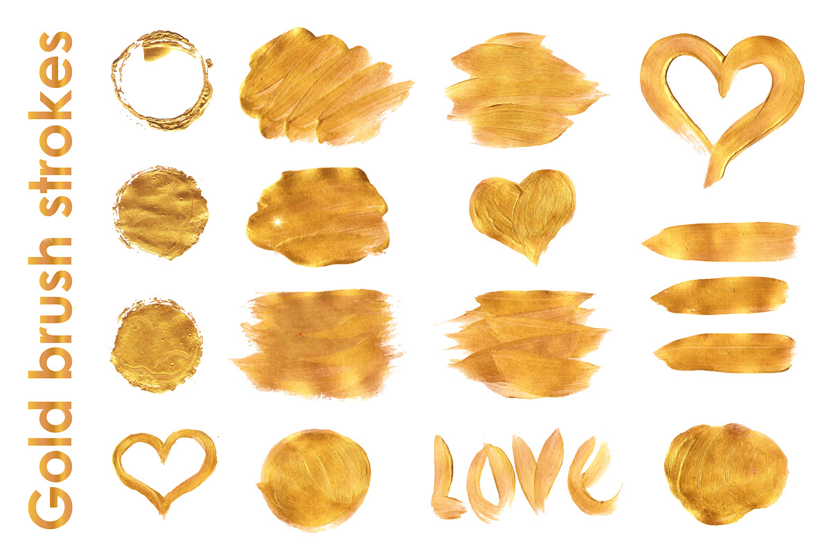 Gold brush strokes & background, a Texture Graphic by Margo Miller (Photo 3 of 23)