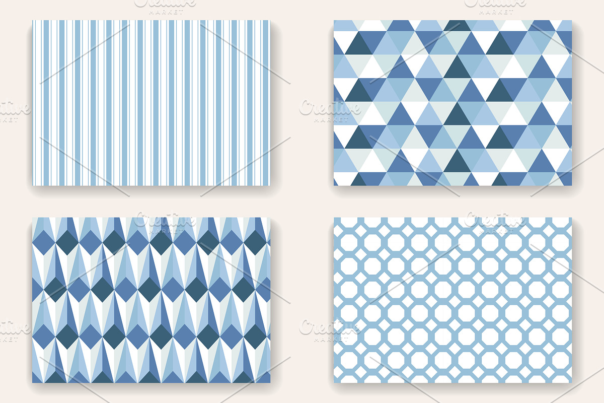 8 Seamless Geometric Vector Patterns, a Pattern Graphic by Alonka's Illustrations (Photo 4 of 4)