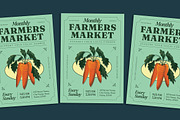 Vintage Farmers Market Flyer, a Flyer Template by Gumico Studio. (Thumbnail 3 of 3)