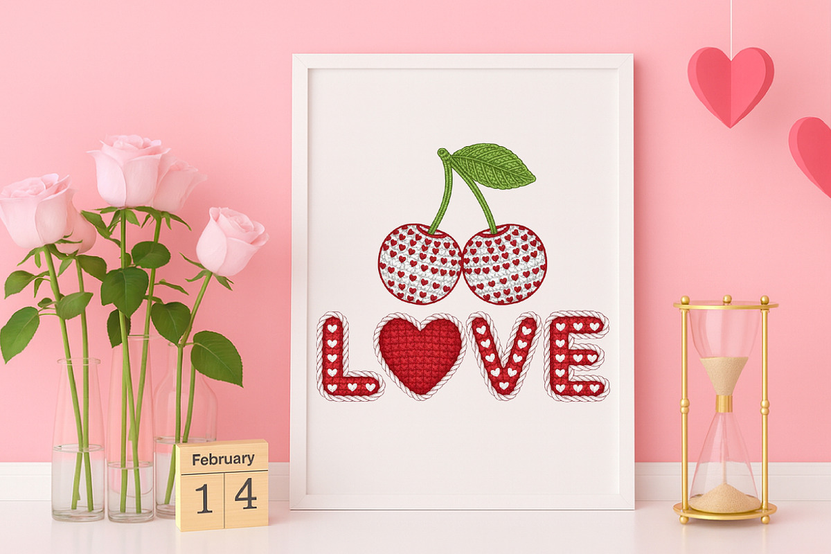 Love Embroidery PNG, Valentine's Day, an Illustration by Canvas Craft (Photo 6 of 7)