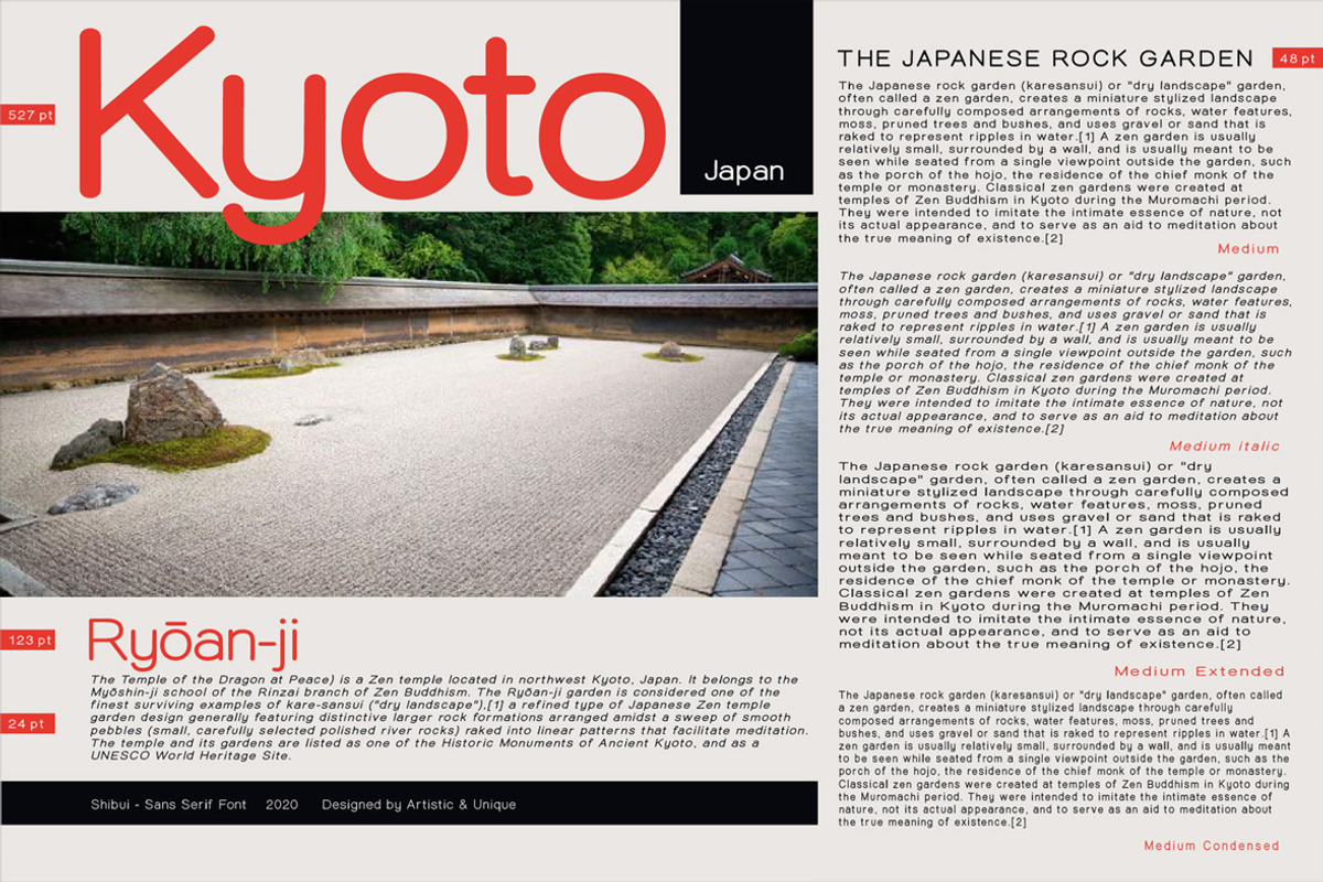 Shibui - Sans Serif font Family preview 8