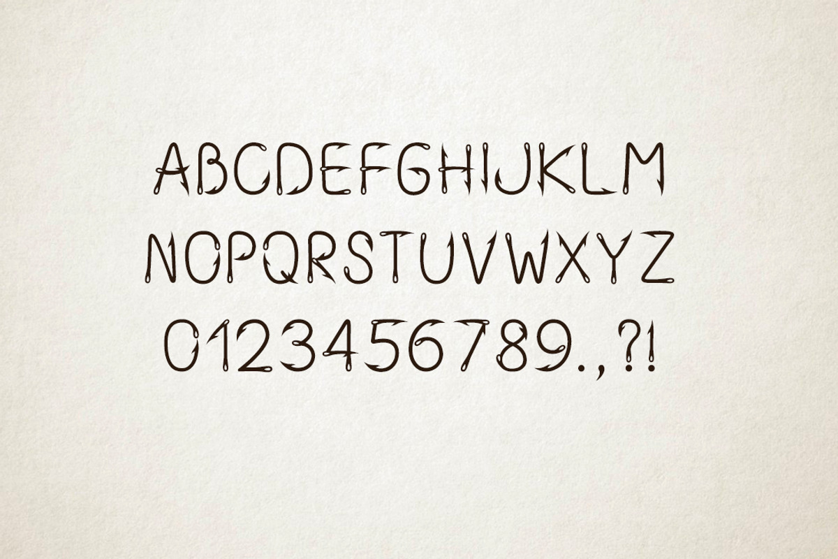 Fishing hook font, a Font by JuliaKJ (Photo 3 of 4)