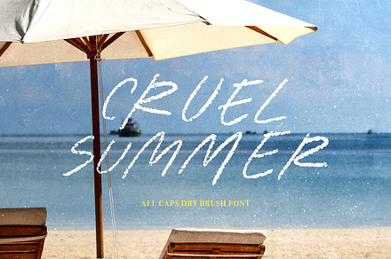 Cruel Summer - Dry Brush Font, a Handwritten Font by Sarid Ezra
