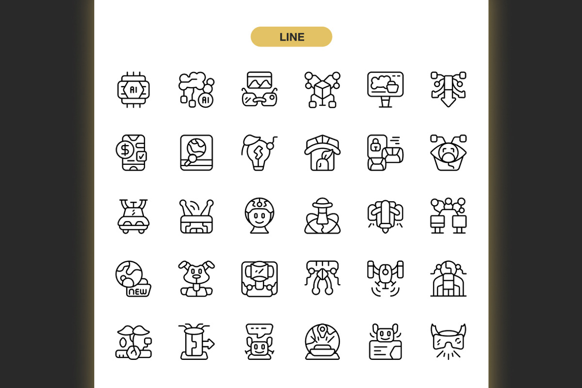 Technology Future Icons, an Icon by Spacepixel Creative (Photo 2 of 3)