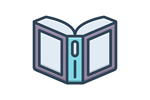 Paperback pamphlet color icon, an Icon by Creative priyanka