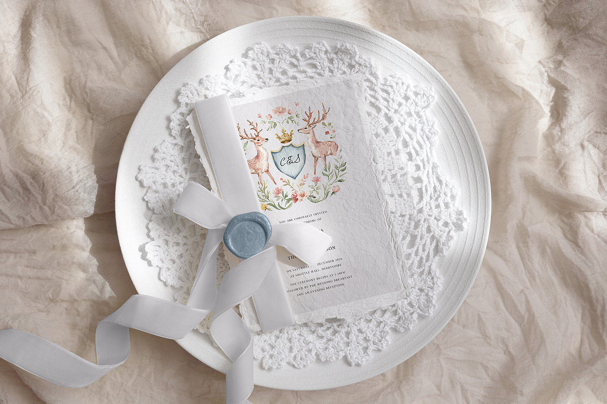 Watercolor Winter Monograms, a Decorative Illustration by Purple (Photo 4 of 6)