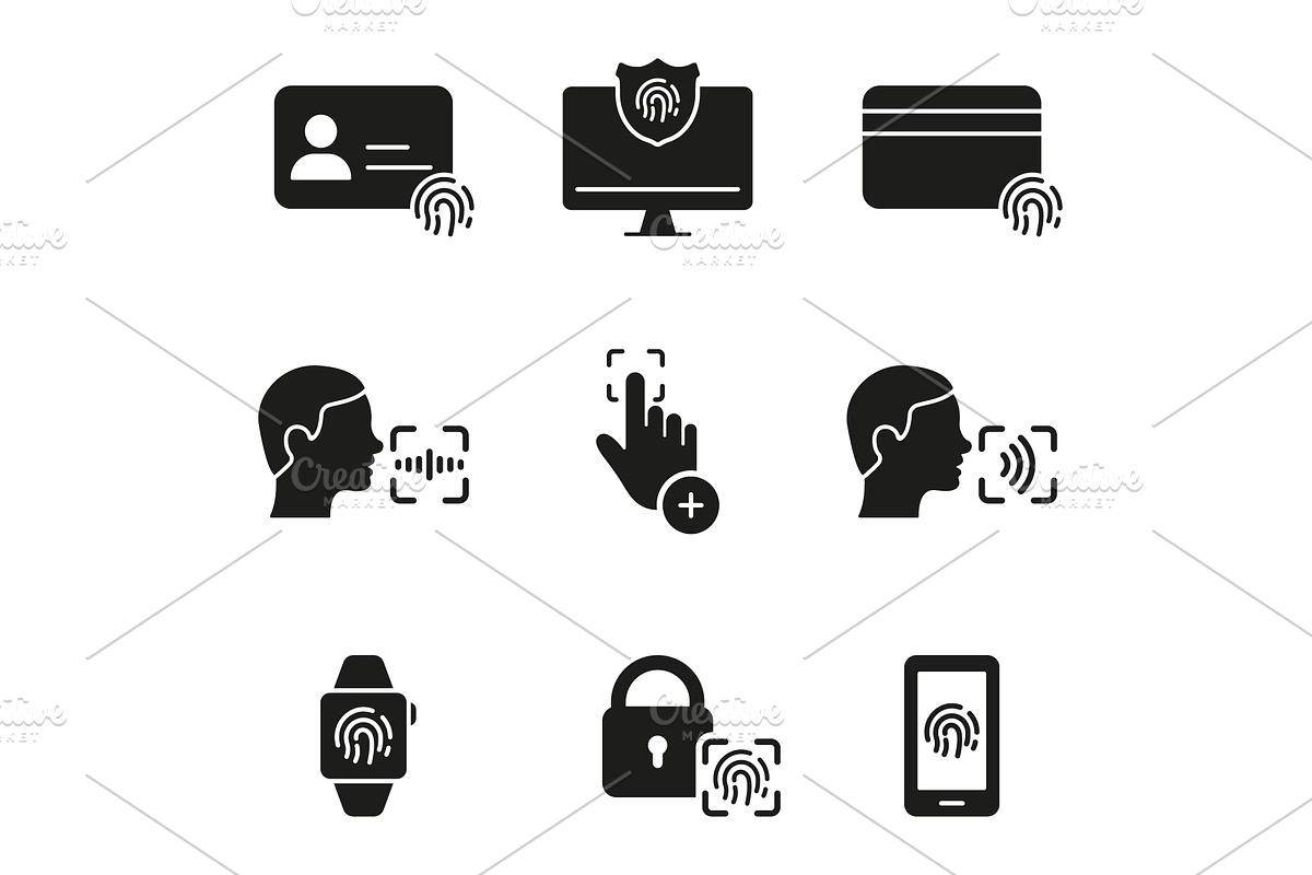 Biometric Identification Technology, an Object Illustration by Vector Creator