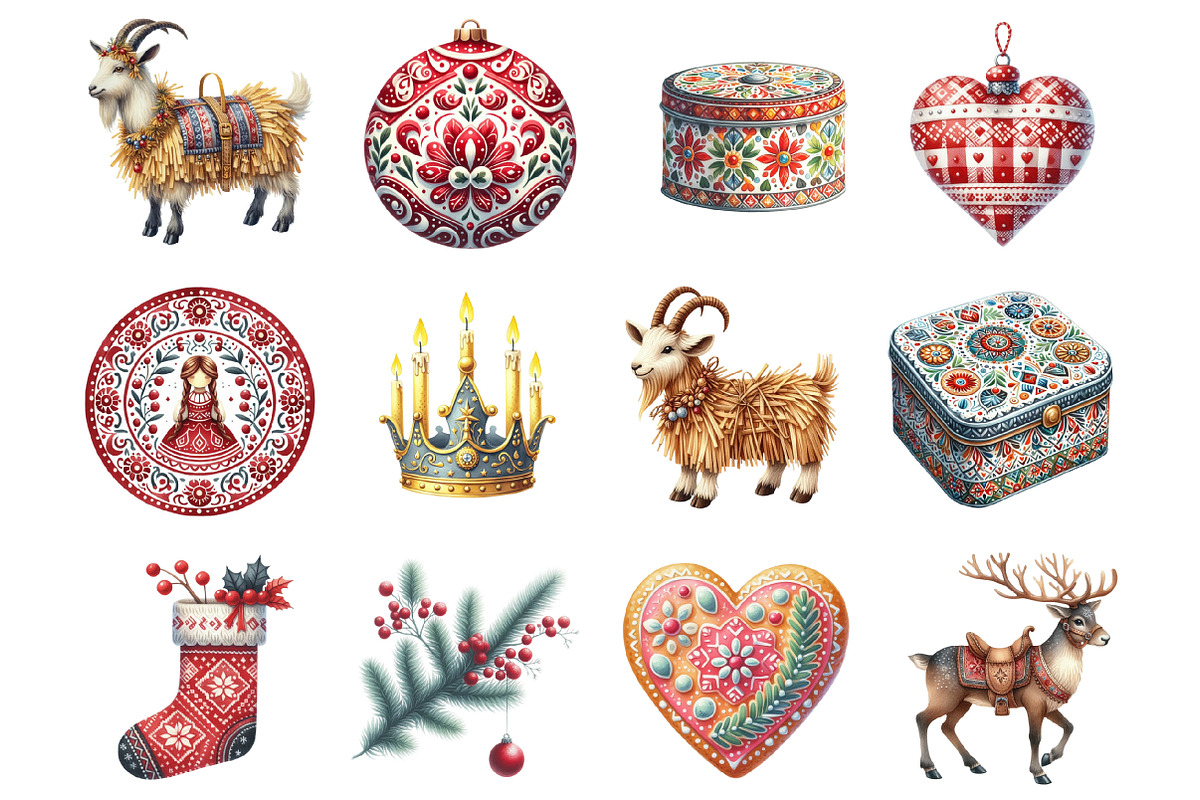 Nordic Christmas Swedish Art, a Graphic by CitraGraphics (Photo 3 of 4)