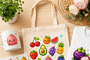 Kawaii Fruit PNG clipart, a Decorative Illustration by HeavensStar (Thumbnail 3 of 8)