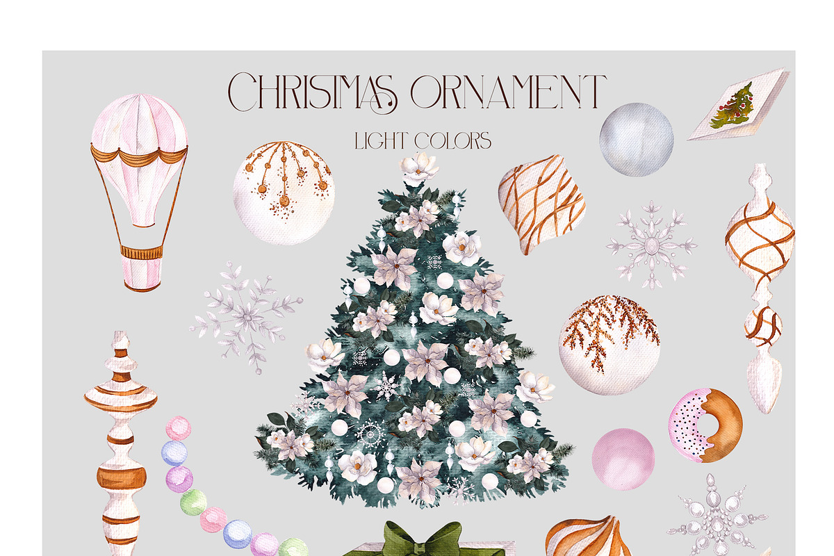 Watercolor Christmas ornaments, an Object Graphic by ma_i_vi (Photo 15 of 20)