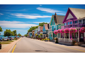 island oak bluffs ai generated, a Holiday Photo by pikepicture