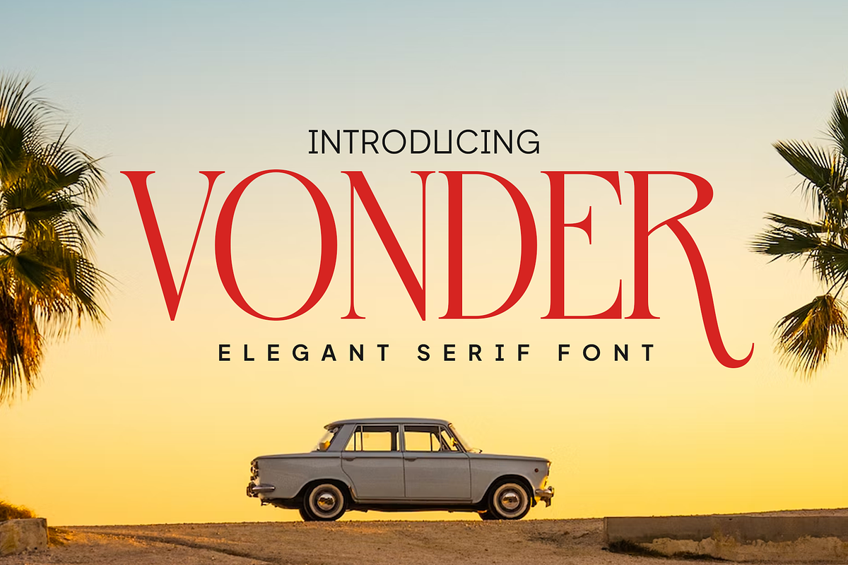 Vonder - Elegant Serif Font, a Serif Font by Vampstudio (Photo 1 of 13)