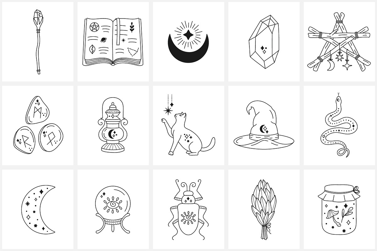Magic Icon Set, an Outline Icon by NatalieArtShop (Photo 10 of 16)