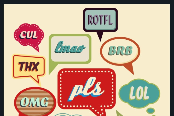 Speech Bubbles With Abbreviations
