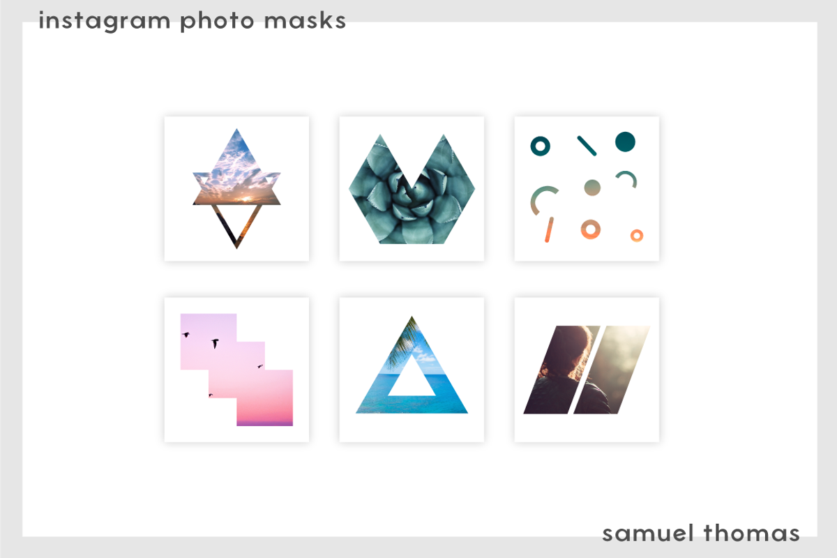55 Instagram Photo Masks, a Templates & Theme by Uncommon Mockups (Photo 3 of 5)