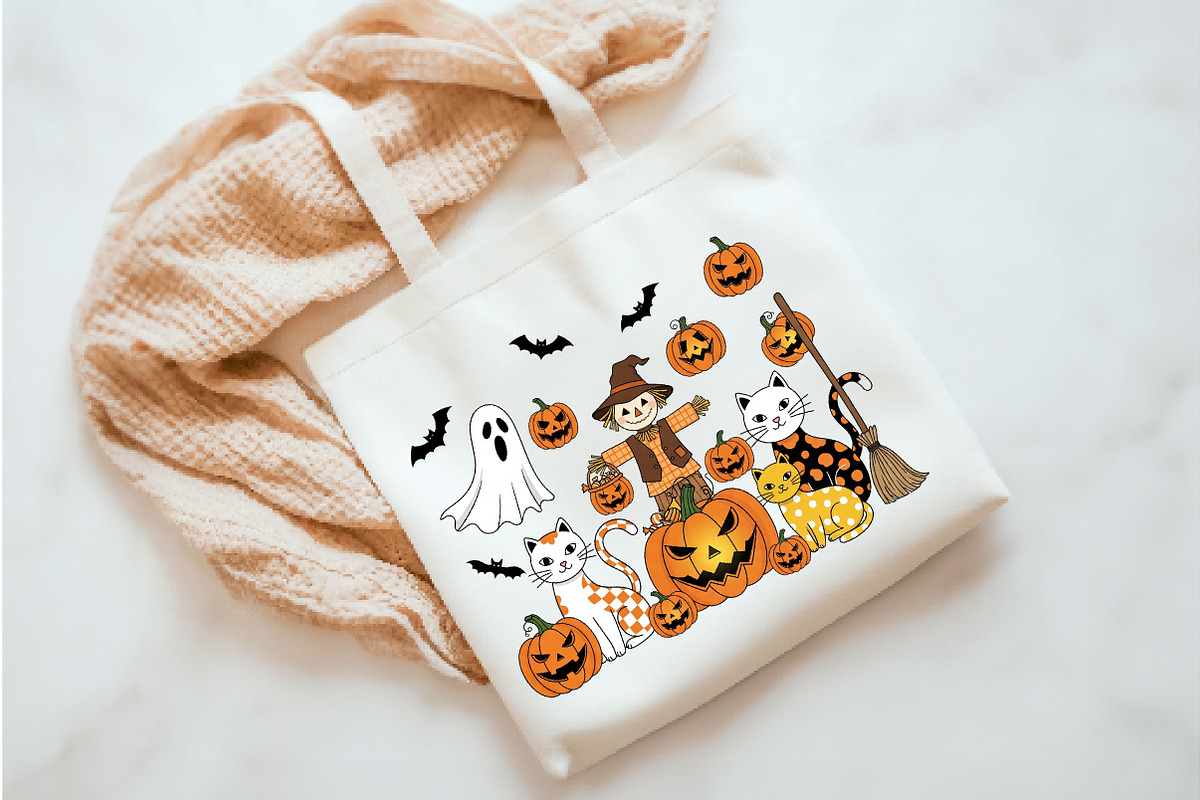 Black Cat Halloween Png, an Illustration by Watercolor design (Photo 3 of 3)