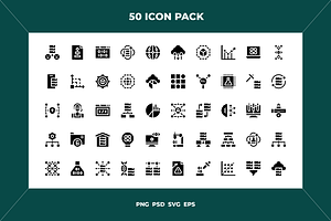 Data science icons, an Outline Icon by Wencory