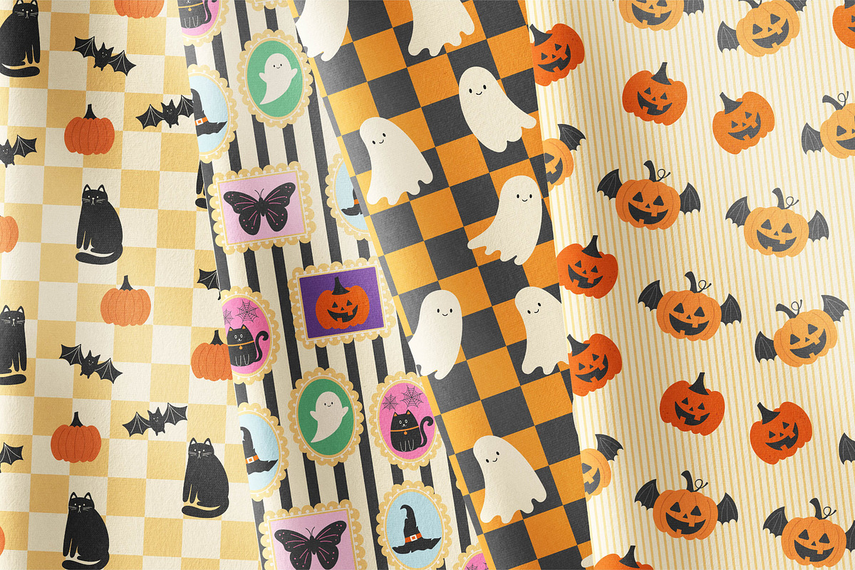 50 Halloween seamless patterns, a Pattern Graphic by EltaMaxArt (Photo 4 of 15)