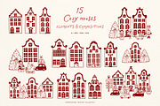Whimsical Set Cozy Christmas p.2, a Seasonal Illustration by ViktoriyaD (Thumbnail 7 of 25)