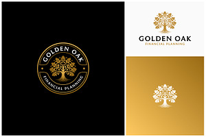 Golden Oak Tree Root Luxury logo, a Branding & Logo Template by Enola99d